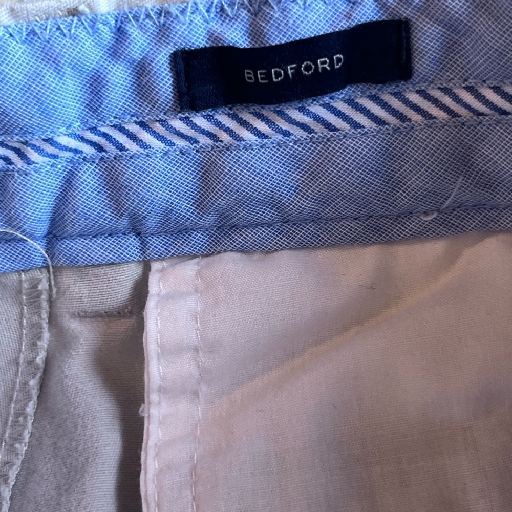 J Crew Pants Mens 38x32 Bedford Chino Beige Cotton Flat Front Pockets Straight - Picture 5 of 6
